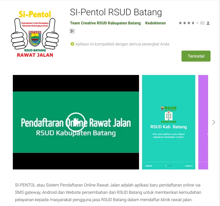 Tampilan aplikasi SI-Pentol Android